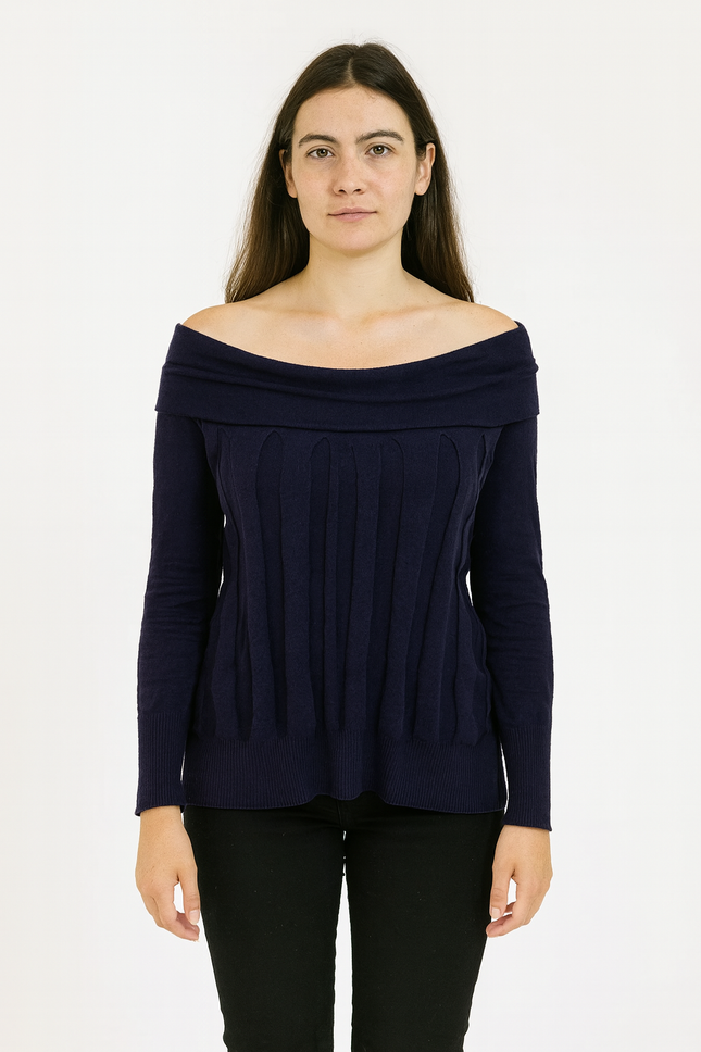 JOSEPH A Women's Winter Full Sleeve Violet  Top - L Size