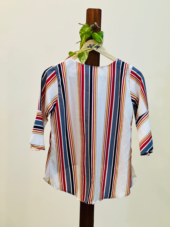 Women's Half Sleeve Mixed Colored Top - M Size