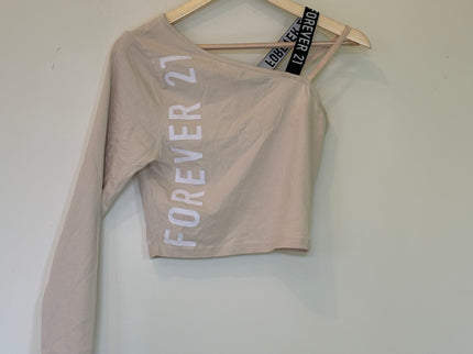 Forever 21 Women’s Beige Crop Top - M size