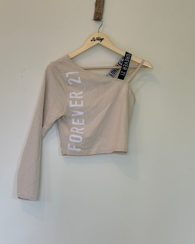 Forever 21 Women’s Beige Crop Top - M size