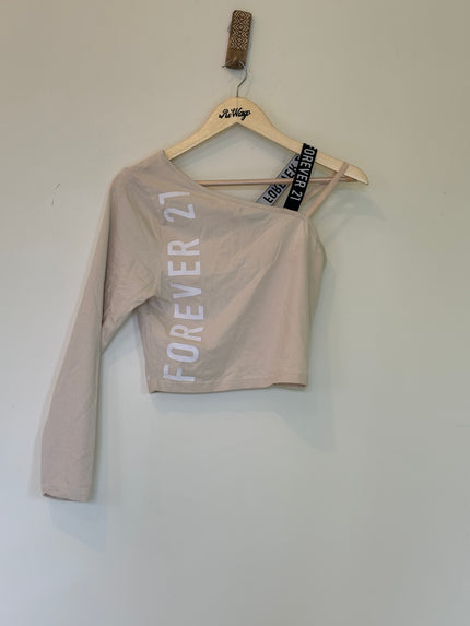 Forever 21 Women’s Beige Crop Top - M size
