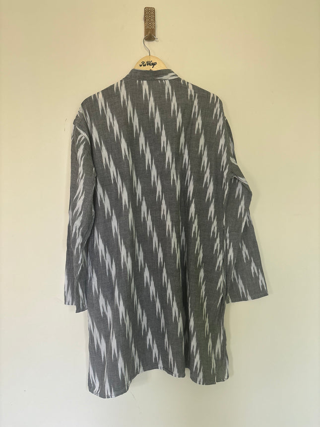 Men's Full Sleeve Grey Kurta - 3XL Size