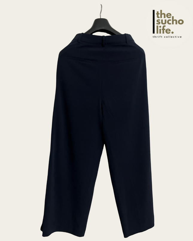 H&M Dark Navy Blue Fared Pants