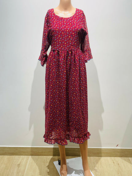 Women's Casual Red Dress - L Size