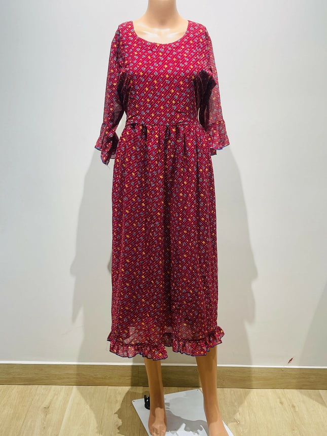 Women's Casual Red Dress - L Size