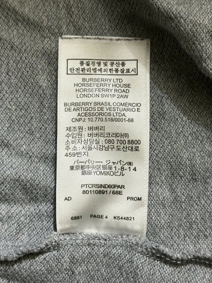 Authentic Burberry Men's Grey Polo Shirt Size S