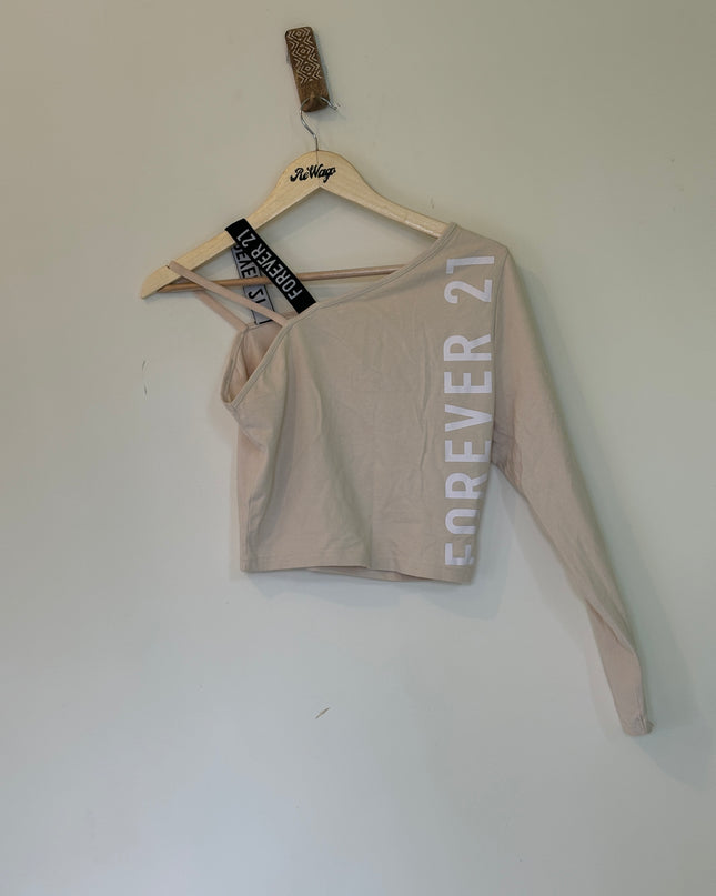 Forever 21 Women’s Beige Crop Top - M size