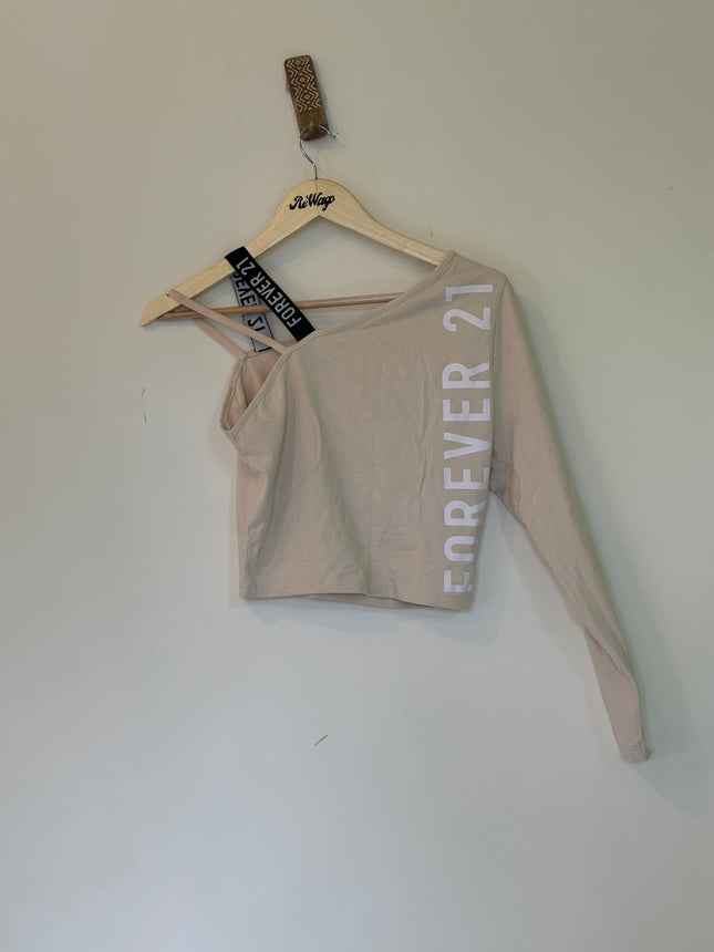 Forever 21 Women’s Beige Crop Top - M size
