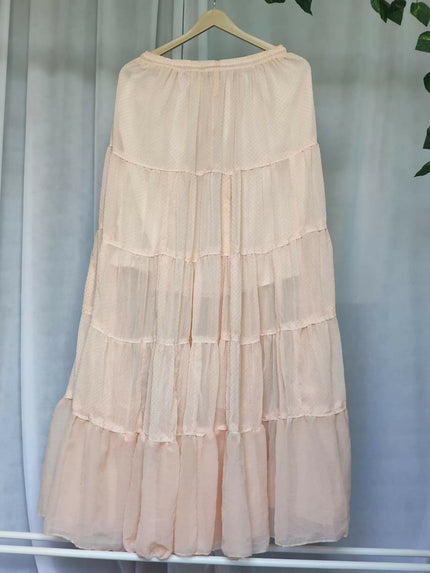 Women's Casual Peach Skirt - Free Size