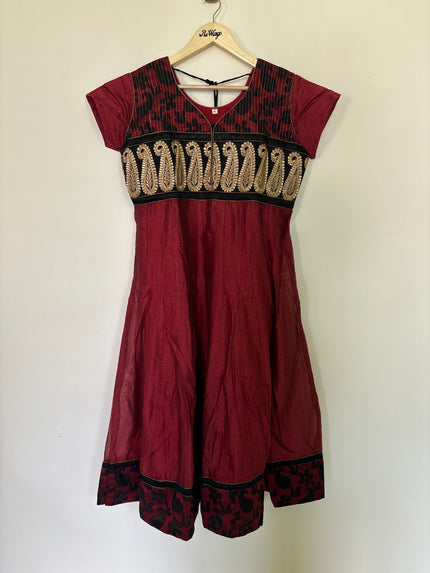 Women’s  Casual Maroon Kurti Set - XL Size