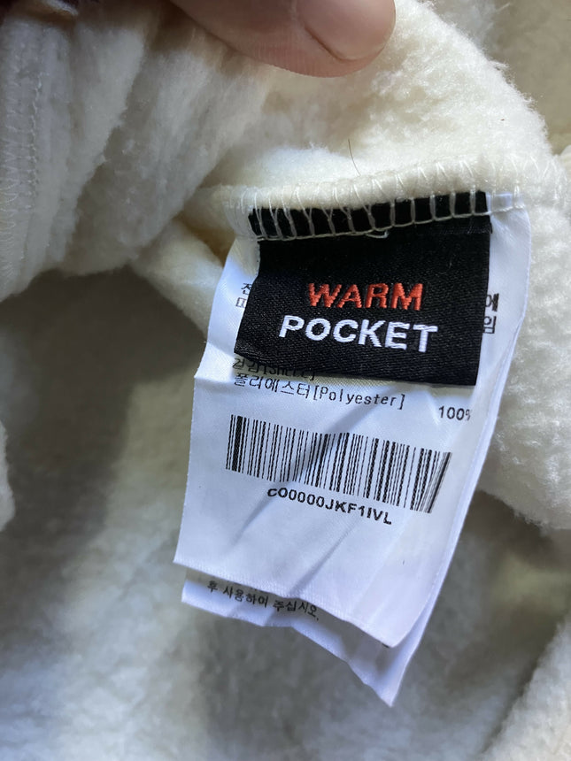 COVERNAT Men's Fleece White jacket (Sherpa) - L Size