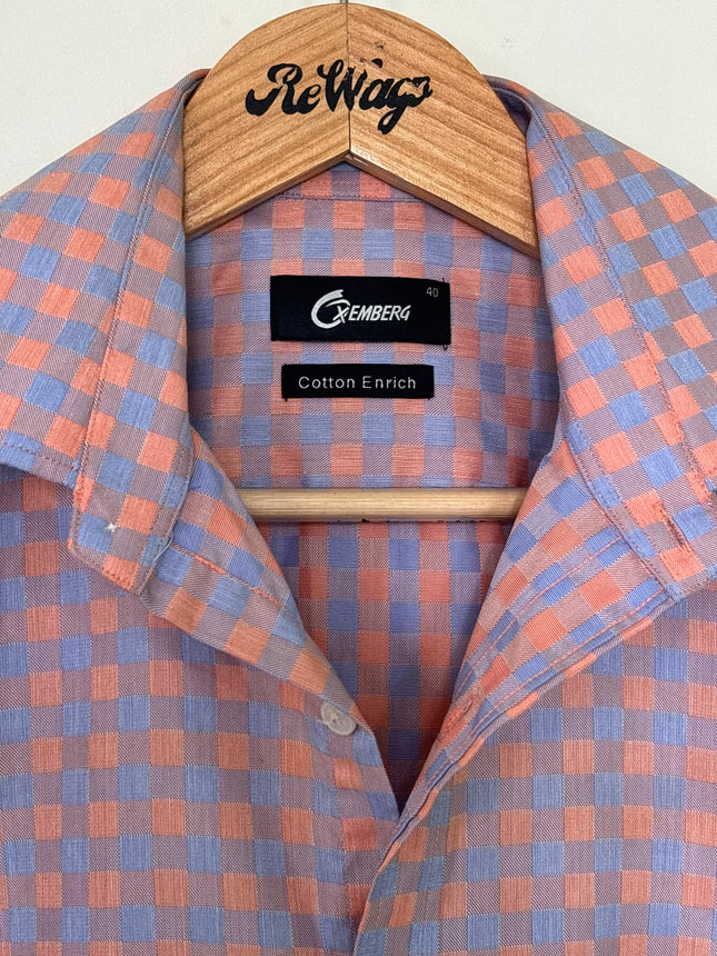 OXEMBERG Men's  Full Sleeve Organe Shirt - M Size