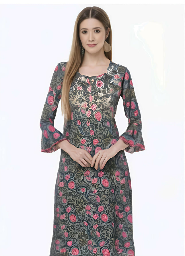 Greyish Pink with a Hint of Green colour Kurta