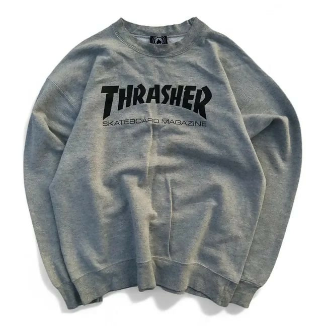 Men's THRASHER GREY SWEATSHIRT - M Size