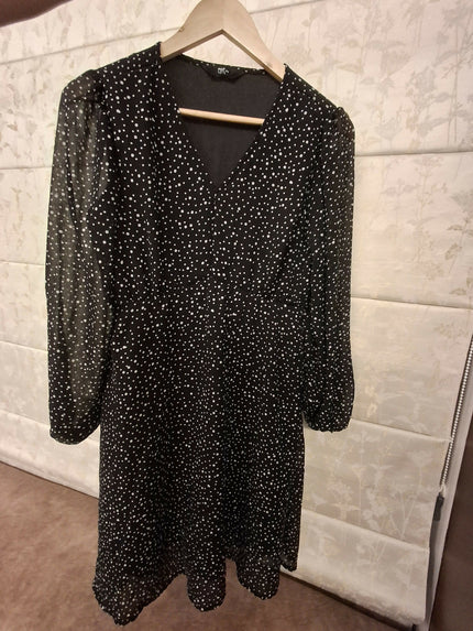 Black Polka Dot Dress from Max - Size M - Knee Length