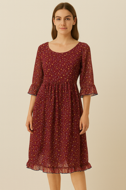 Women's Casual Red Dress - L Size