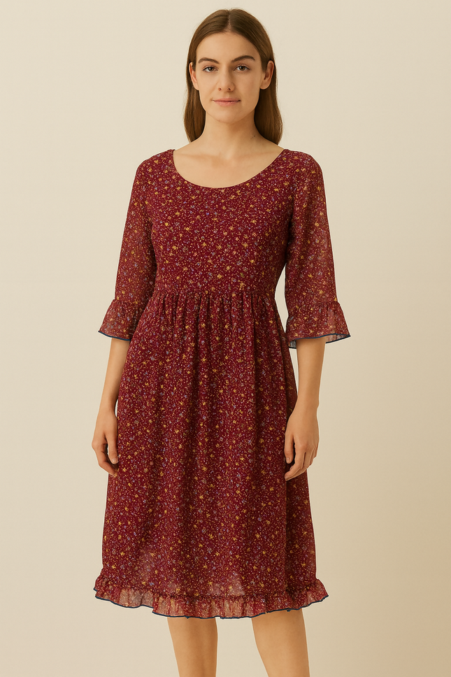 Women's Casual Red Dress - L Size