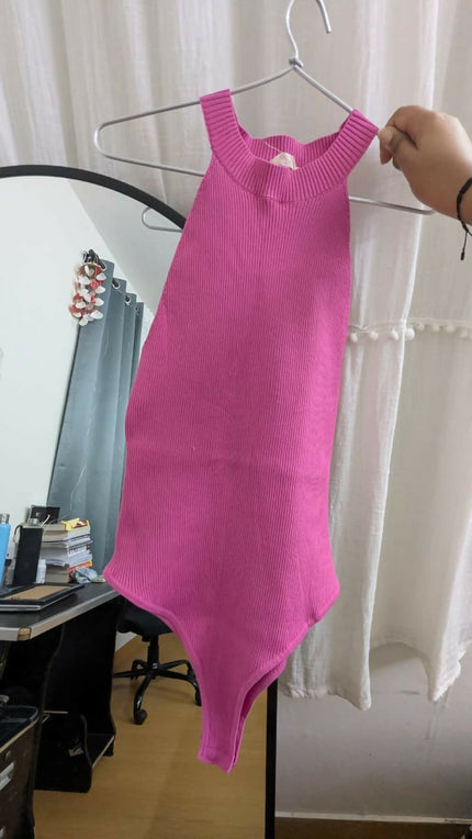 Women's Hot Pink Bodysuit - M Size