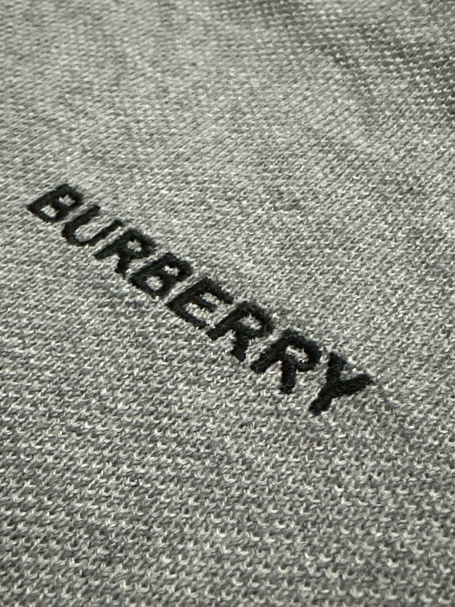Authentic Burberry Men's Grey Polo Shirt Size S