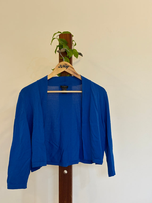 Womens 3/4th Sleeve Blue Shrug - M Size