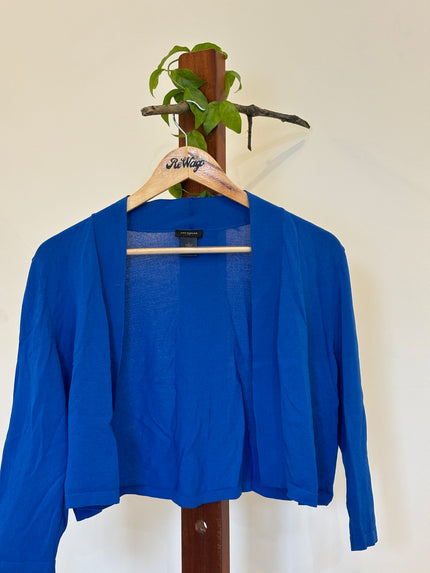 Womens 3/4th Sleeve Blue Shrug - M Size