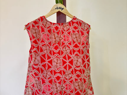 109 F Women's Sleeveless Red Top - M Size
