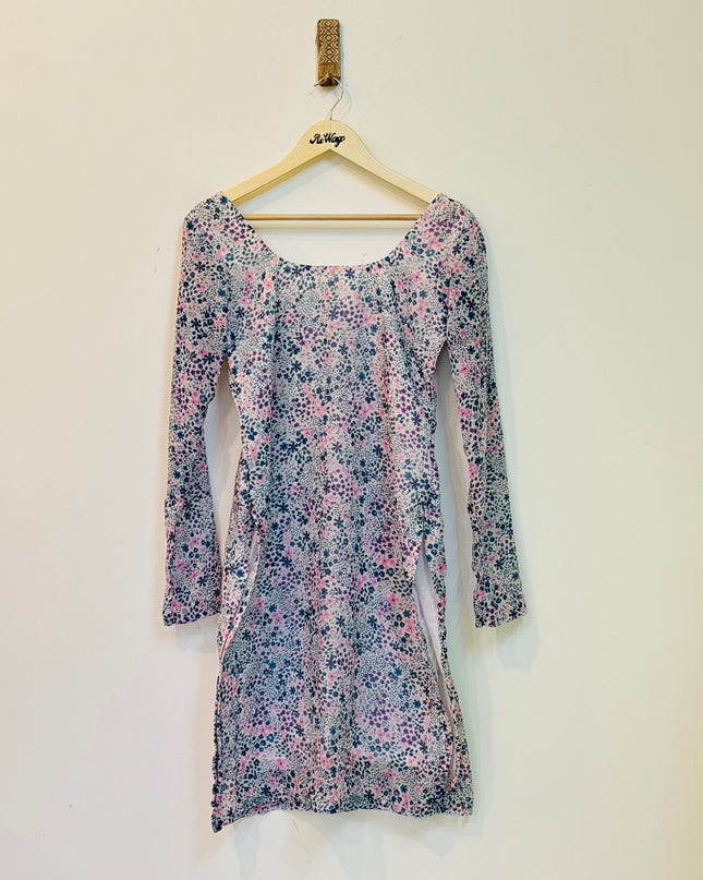 Floral Printed Georgette Full Sleeve Women’s Kurti - M Size