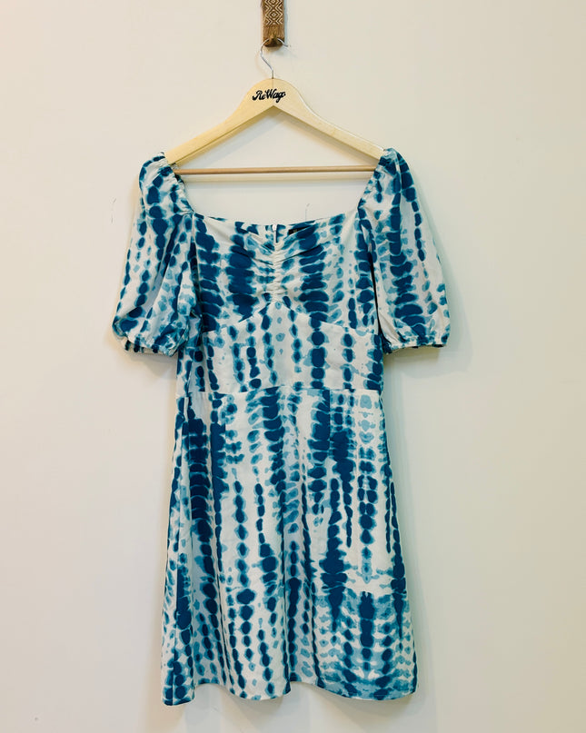 RARE Women’s  Blue and White Dress - L Size