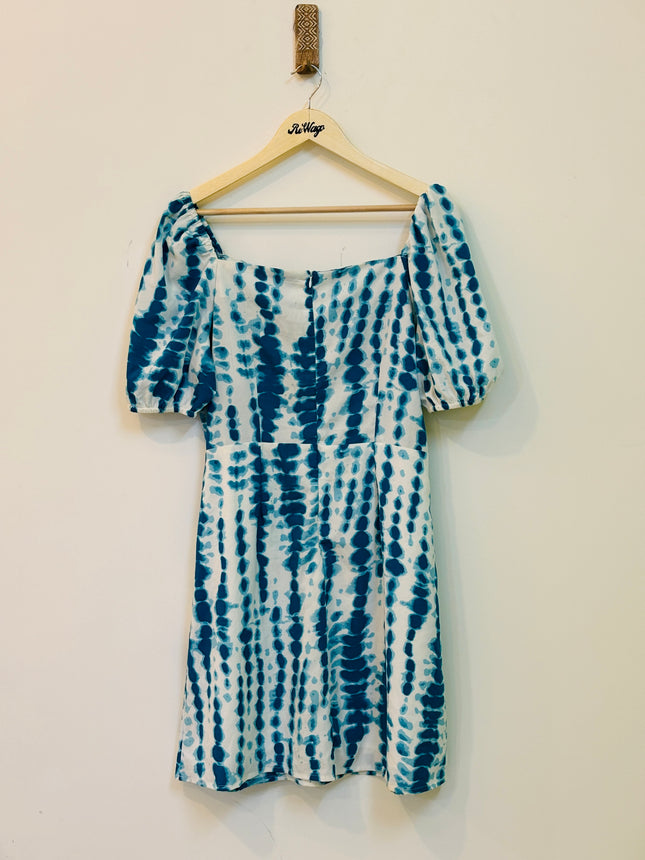 RARE Women’s  Blue and White Dress - L Size