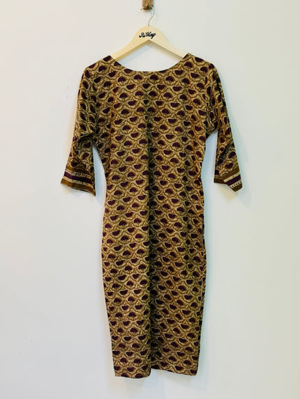Women’s 3/4th Sleeve  Kalamkari Printed Kurti - L Size