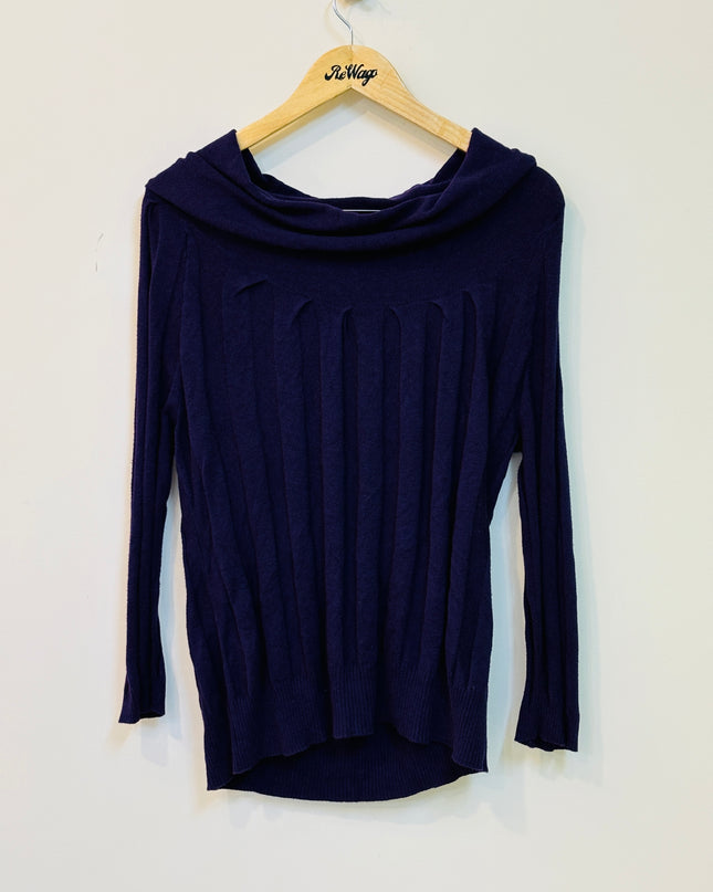 JOSEPH A Women's Winter Full Sleeve Violet  Top - L Size