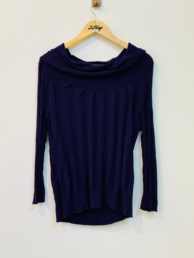 JOSEPH A Women's Winter Full Sleeve Violet  Top - L Size