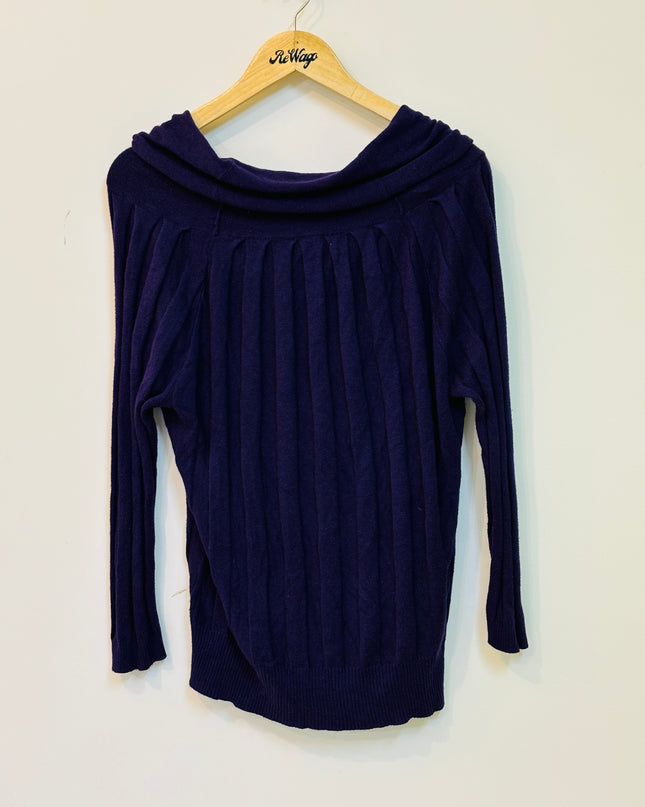JOSEPH A Women's Winter Full Sleeve Violet  Top - L Size