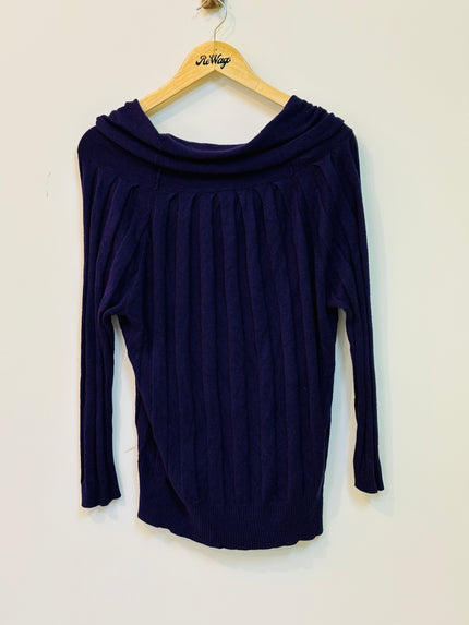 JOSEPH A Women's Winter Full Sleeve Violet  Top - L Size