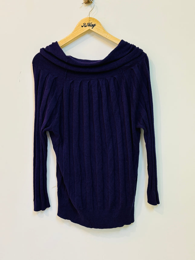 JOSEPH A Women's Winter Full Sleeve Violet  Top - L Size