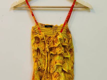 FOREVER 21 Yellow Women’s Croptop with Straps - S Size