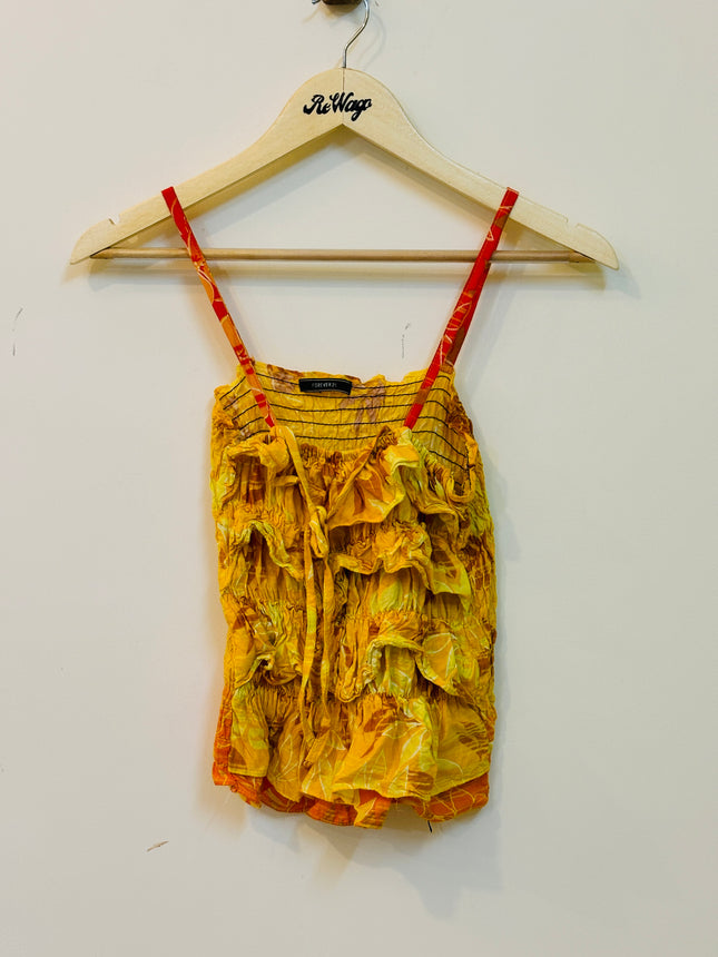 FOREVER 21 Yellow Women’s Croptop with Straps - S Size
