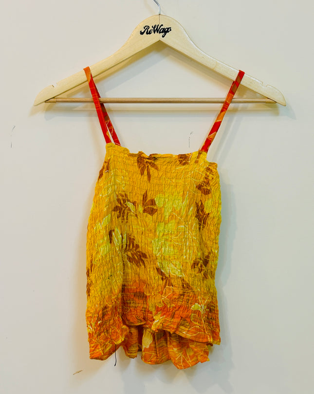 FOREVER 21 Yellow Women’s Croptop with Straps - S Size