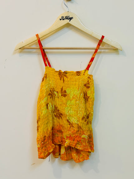 FOREVER 21 Yellow Women’s Croptop with Straps - S Size