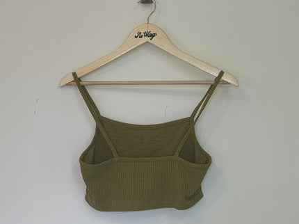 DIVIDED H&M  Women’s Sleeveless Olive Crop Top - S Size