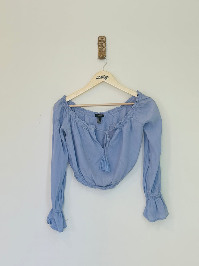 Forever 21 Women's  Blue Croptop - S Size