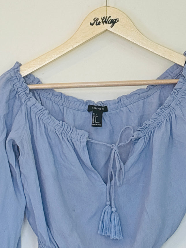 Forever 21 Women's  Blue Croptop - S Size