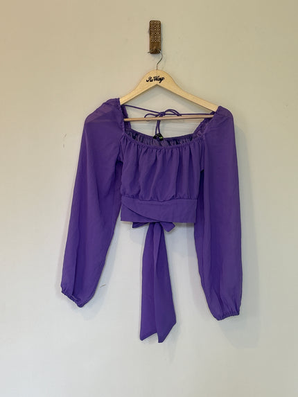 Tokyo Talkies Women’s  Lavender Crop Top - M Size