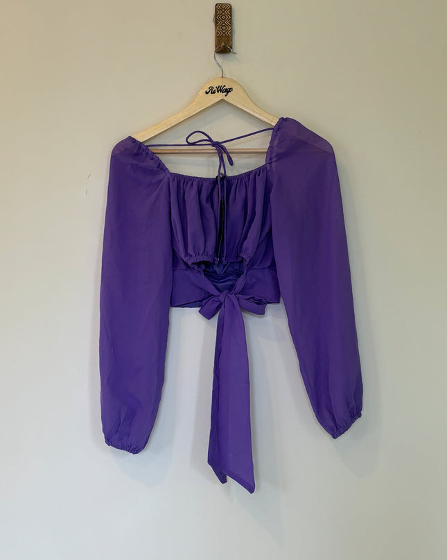 Tokyo Talkies Women’s  Lavender Crop Top - M Size