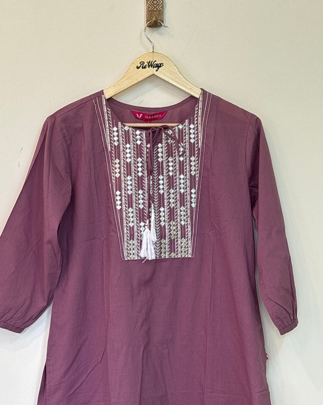 Varanga Light Lavender Kurti Women’s - L size