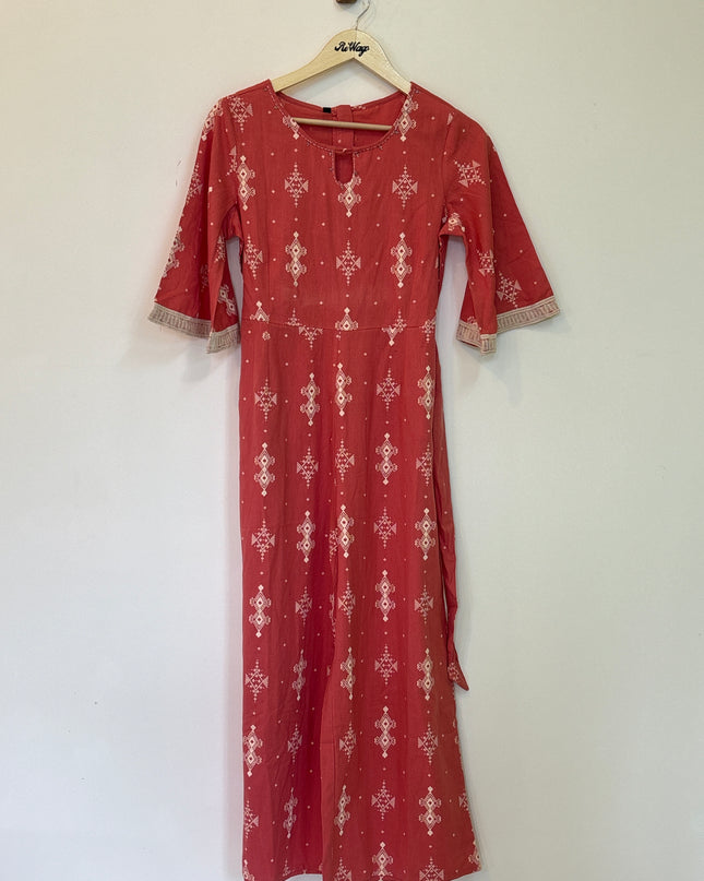 Juniper Women’s Peach Printed Jumpsuit - M size