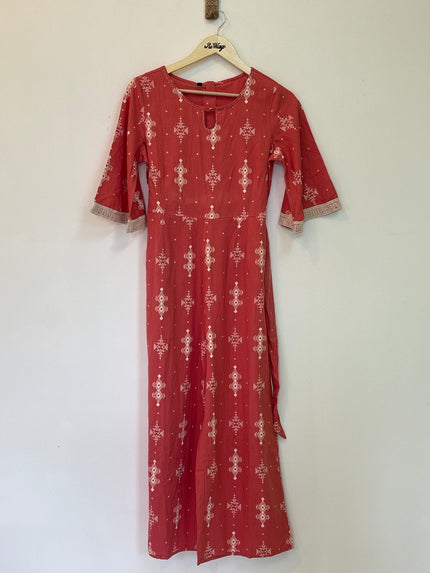 Juniper Women’s Peach Printed Jumpsuit - M size