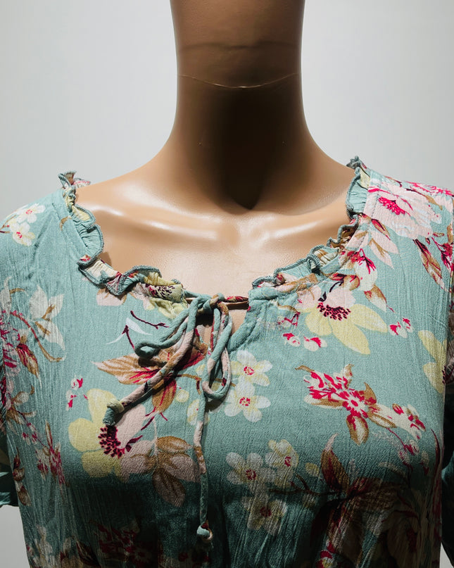 FIG Floral Print Fit & Flare Women Dress L Size