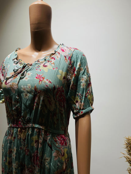 FIG Floral Print Fit & Flare Women Dress L Size