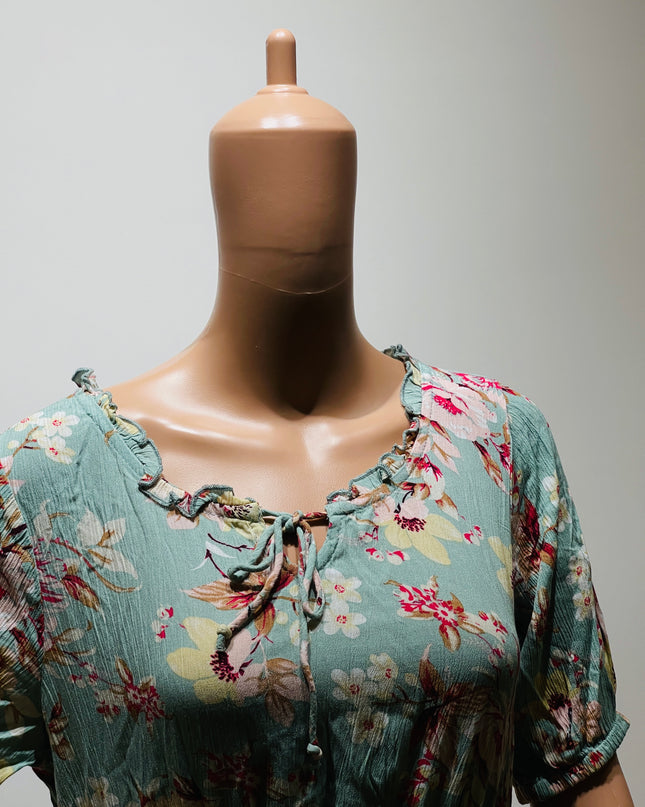 FIG Floral Print Fit & Flare Women Dress L Size
